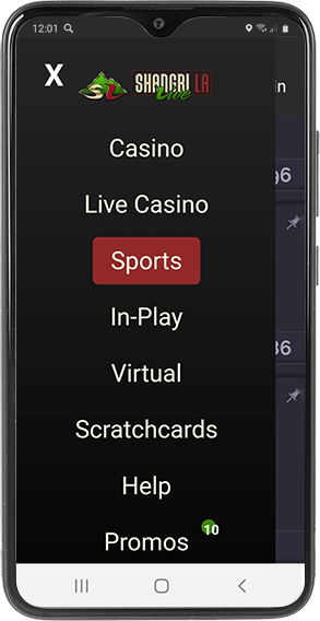 Shangri La sports button